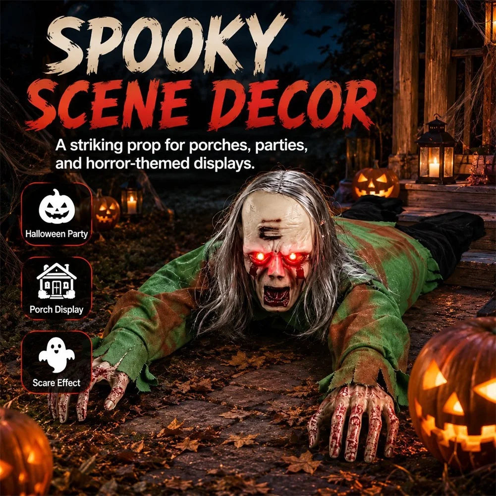 Halloween Crawling Zombie Scary Haunted House Decor Prop Motion Sensor