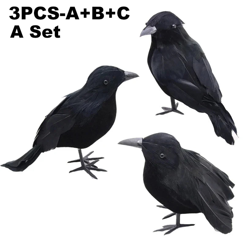 Halloween Decoration Simulation Black Crow Raven Bird Repellent Pest Control Pigeon