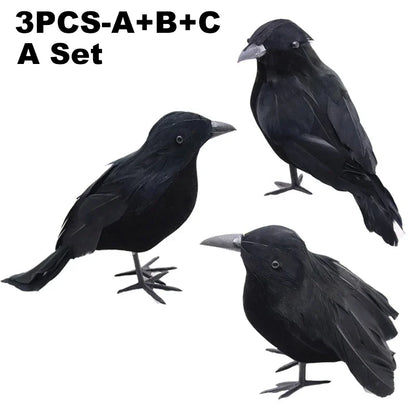 Halloween Decoration Simulation Black Crow Raven Bird Repellent Pest Control Pigeon
