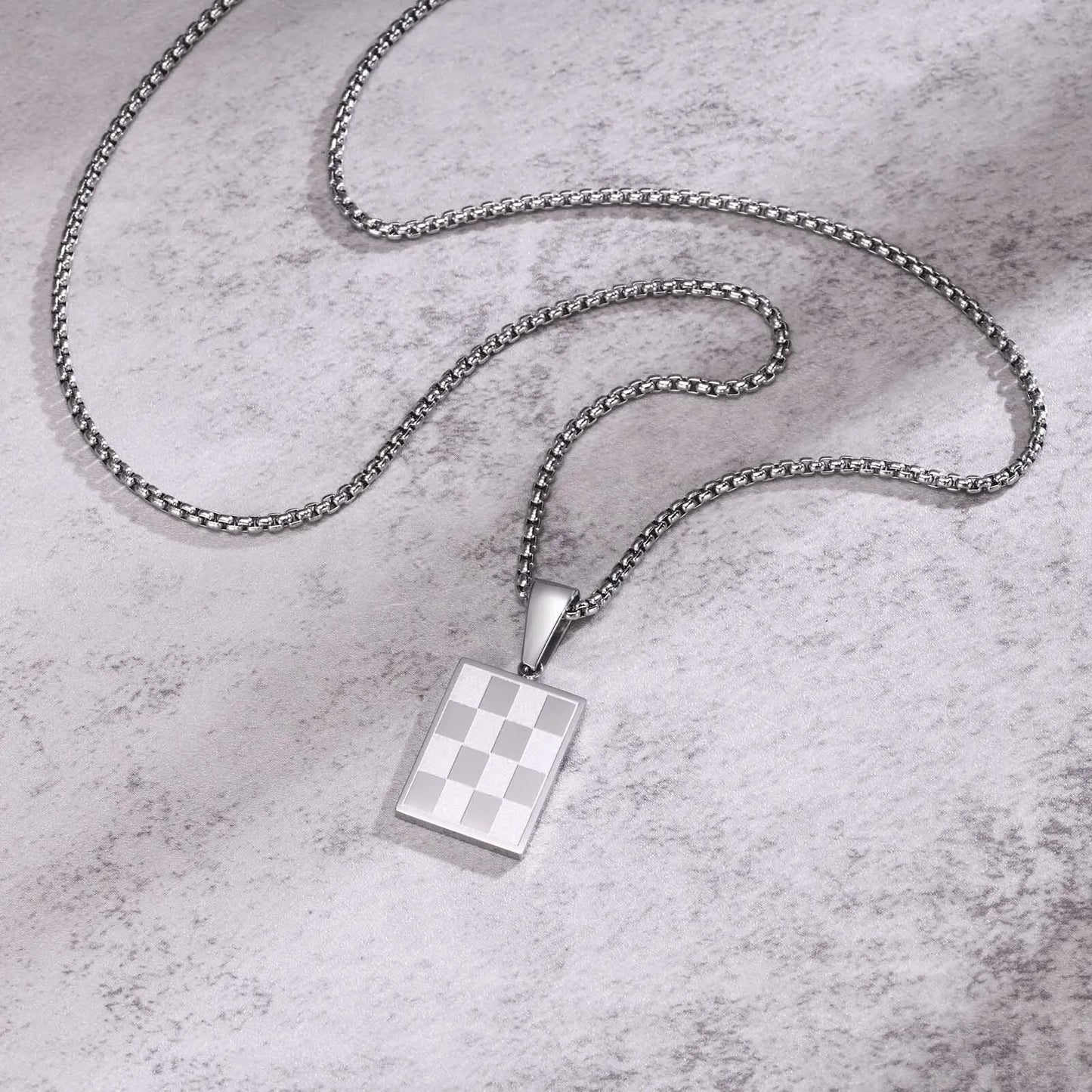 Black Silver Stainless Steel Military Dogtags with Box Chain Gift