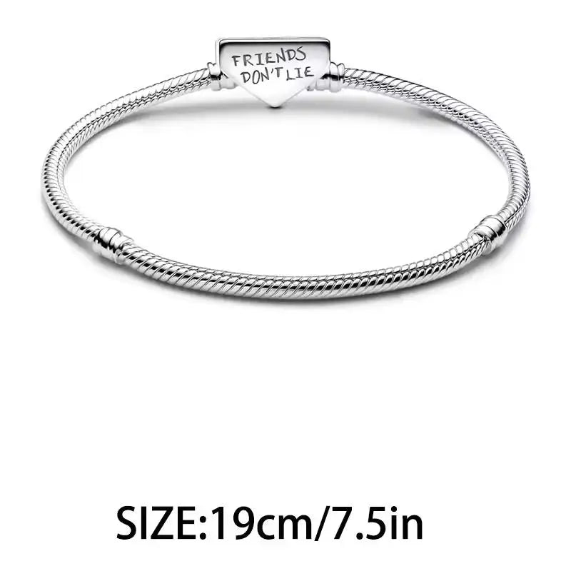 925 Silver Monster Character Pendant Glow in The Dark Red Heart Beads Jewelry Gift for Women