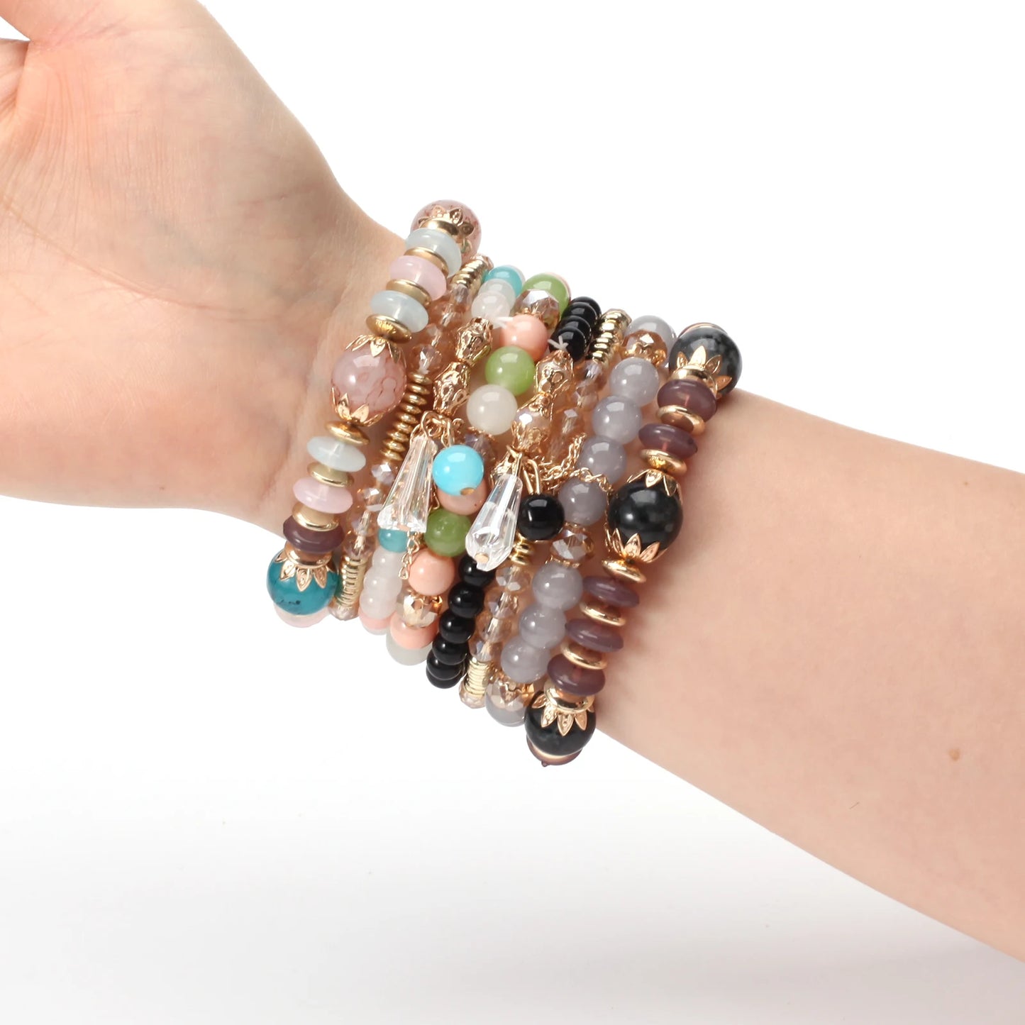 Bohemian Stackable Bead Bracelets for Women