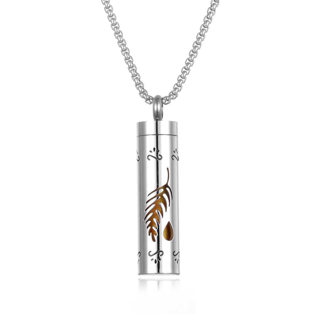 Stainless Steel Open Locket Aroma Scent Perfume Necklace