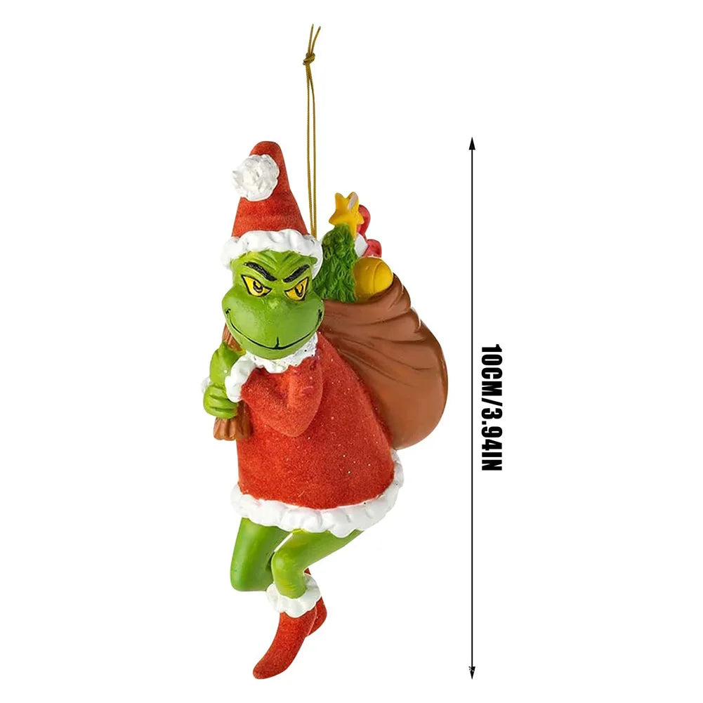 2D Acrylic Christmas Tree Green Monsters Ornaments Cute Green Monsters Christmas Tree