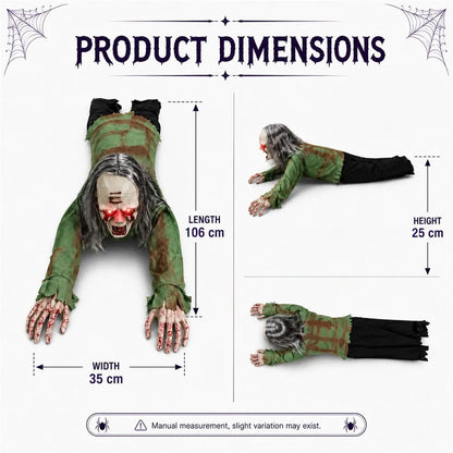 Halloween Crawling Zombie Scary Haunted House Decor Prop Motion Sensor