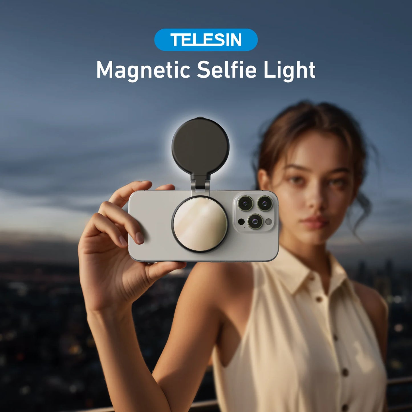 Smartphone Magnetic Fill Light Mini Selfie Light 3 Modes Adjustable Brightness