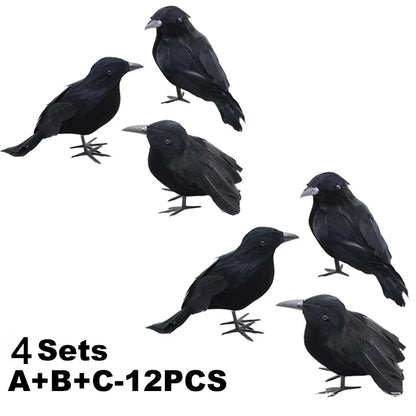 Halloween Decoration Simulation Black Crow Raven Bird Repellent Pest Control Pigeon