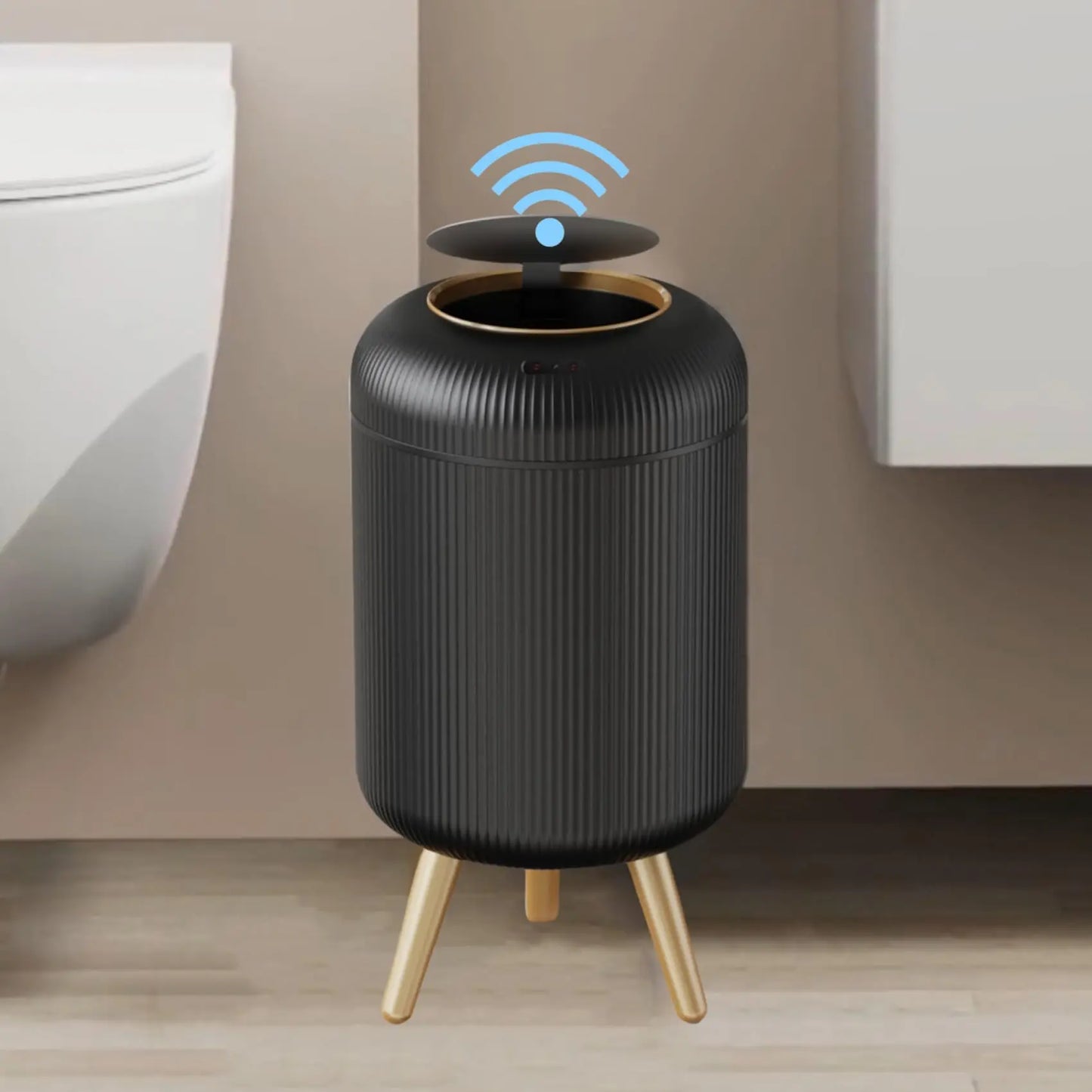 Automatic Trash Can with Lid,  Small Plastic Smart Trash Can,