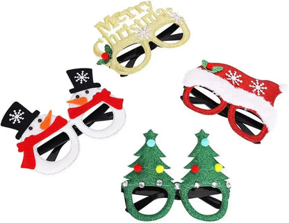 Christmas Glasses Holiday Party Frames Christmas Decoration Accessories Costume