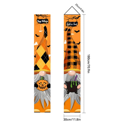 Halloween Carnival Party Decoration  Backdrops Pumpkin Skeleton Pattern Door Curtain