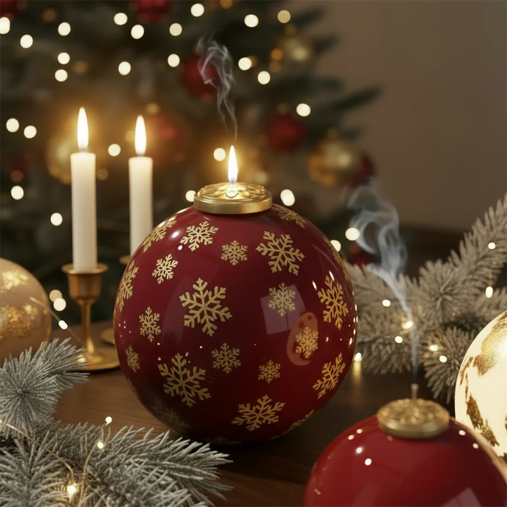 Nicole Christmas Bauble Candle Silicone Mold DIY Scented Candle Making Mould Xmas Gifts Tools