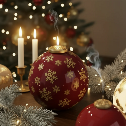 Nicole Christmas Bauble Candle Silicone Mold DIY Scented Candle Making Mould Xmas Gifts Tools