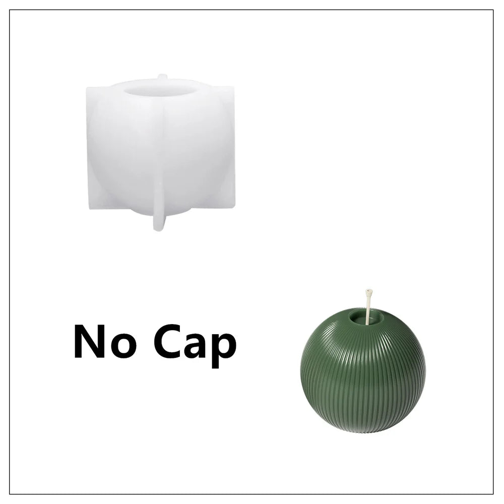 Nicole Christmas Bauble Candle Silicone Mold DIY Scented Candle Making Mould Xmas Gifts Tools