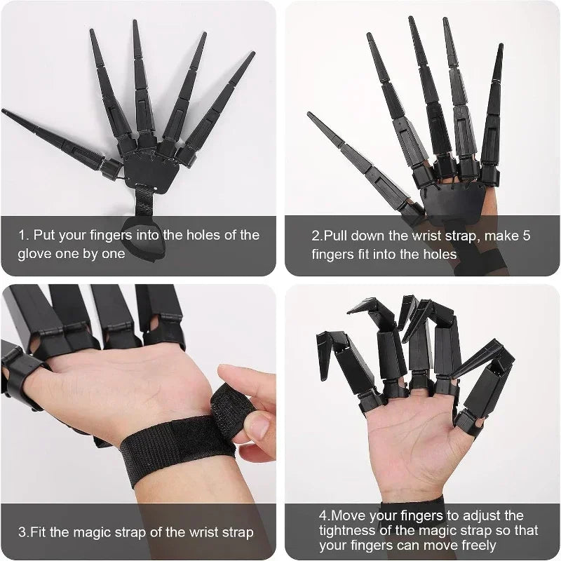 Halloween Articulated Fingers Fake Fingers Scary Skeleton Hand Cosplay Finger