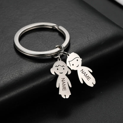 Personalized Name Keychain Gift for Mom, Dad, Boy & Girl