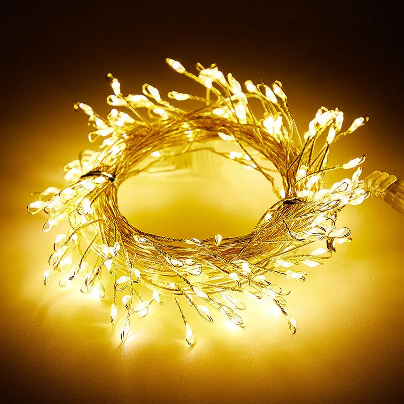 9M USB Power LED Firecracker String Lights Remote Control Garland Fairy Lights Christmas Decoration