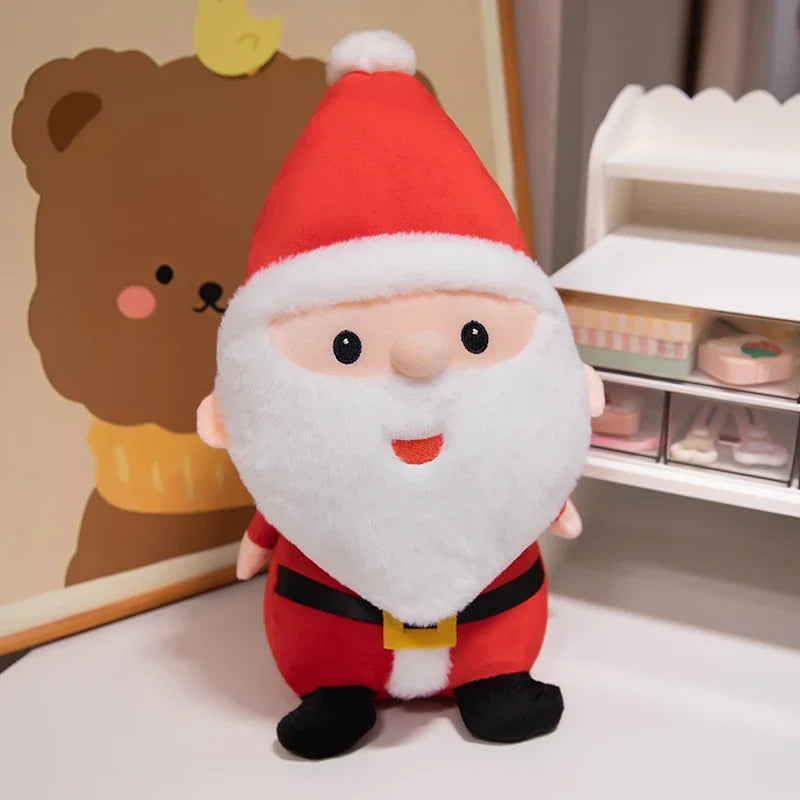Cute Santa Claus & Elk Snowman Gingerbread Man Plush Toys Stuffed Animal Doll