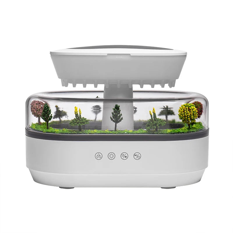 Aroma Humidifier Raindrop Air Humidifier Colorful Light White Noise Essemtial Oil Diffuser
