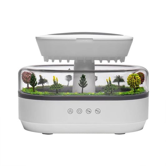 Aroma Humidifier Raindrop Air Humidifier Colorful Light White Noise Essemtial Oil Diffuser