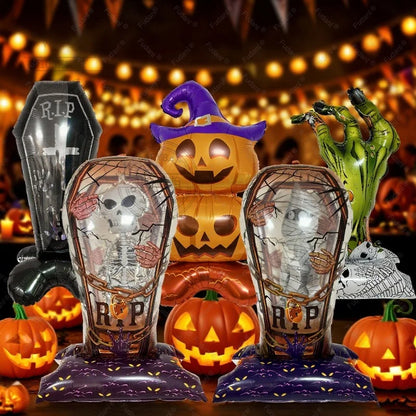 Halloween Balloon Giant Ghost Pumpkin Skull Castle Aluminum Film Standing Balloon
