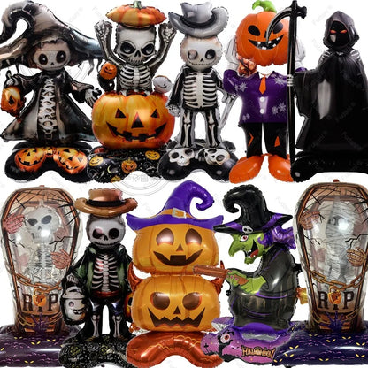 Halloween Balloon Giant Ghost Pumpkin Skull Castle Aluminum Film Standing Balloon