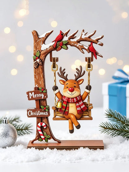 Wooden Christmas Decoration Ornaments, Fun Swing-Themed Christmas Crafts