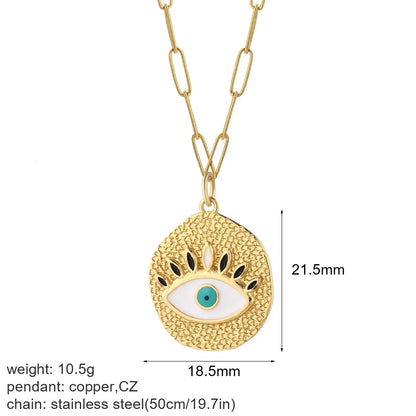 Pendant Woman's Collars Long Stainless Steel Chains Necklace