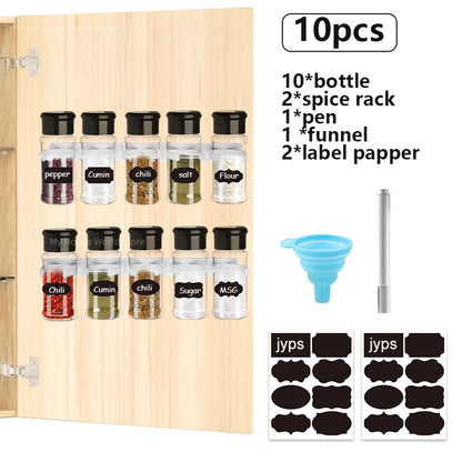 Spices Salt and Pepper Shaker Seasoning Jar spice organizer Plastic Barbecue Condiment Kitchen Gadget Tool