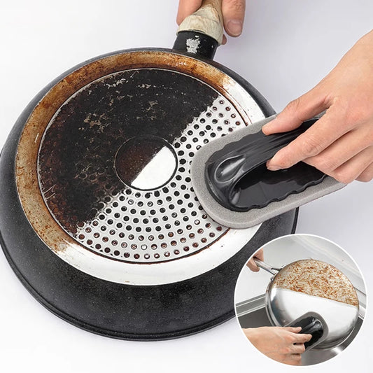 Magic Emery Sponge Brush Wipe Eraser Cleaner Kitchen Bath Rust Strong Decontamination Cleaning Tools