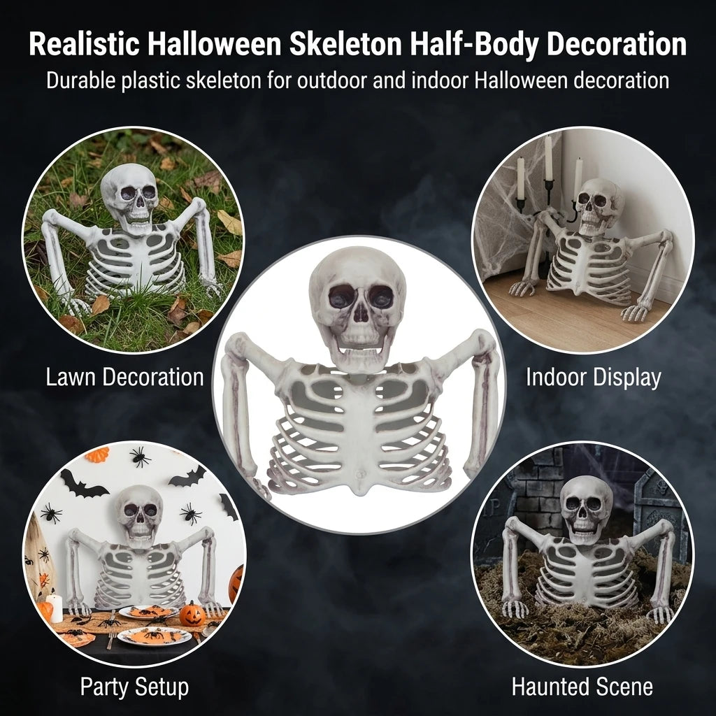 Halloween Realistic Skeleton Ornament with Movable Joints