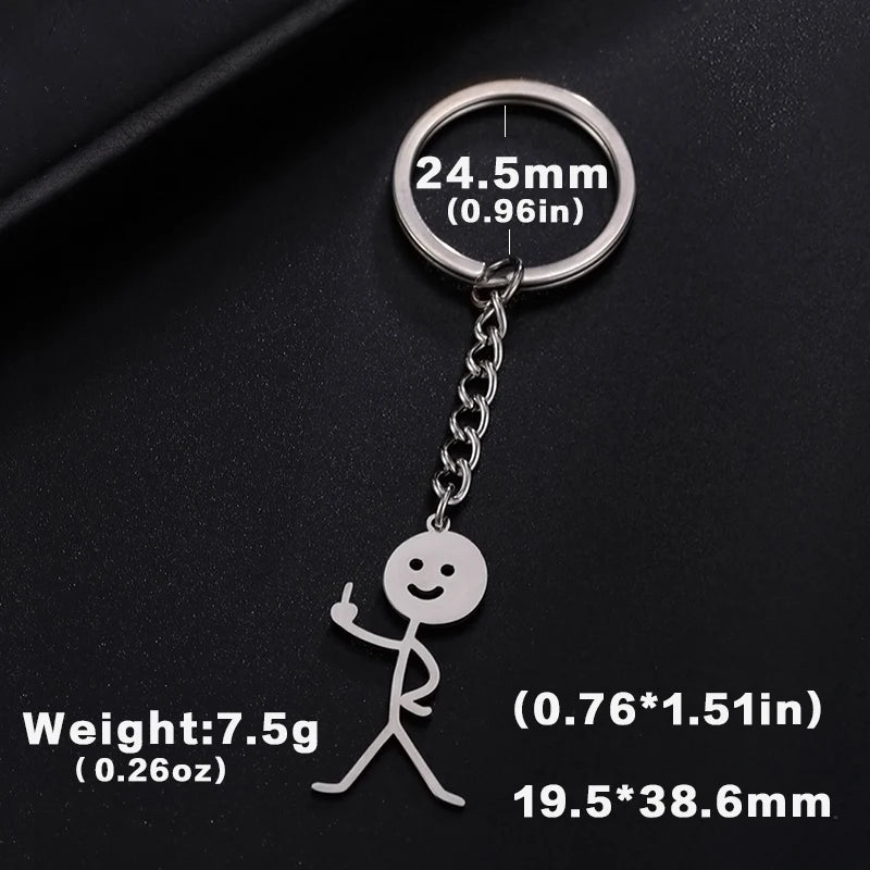 Cute Trendy Keyring for School Bag, Car Keys, Couple Gift
