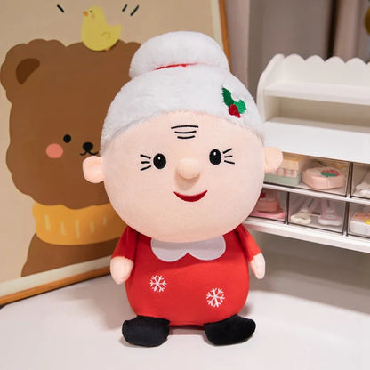 Cute Santa Claus & Elk Snowman Gingerbread Man Plush Toys Stuffed Animal Doll