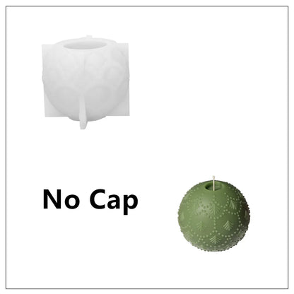 Nicole Christmas Bauble Candle Silicone Mold DIY Scented Candle Making Mould Xmas Gifts Tools