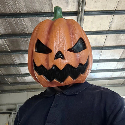 Halloween Evil Pumpkin Head Latex Mask Full Head Costume Mask