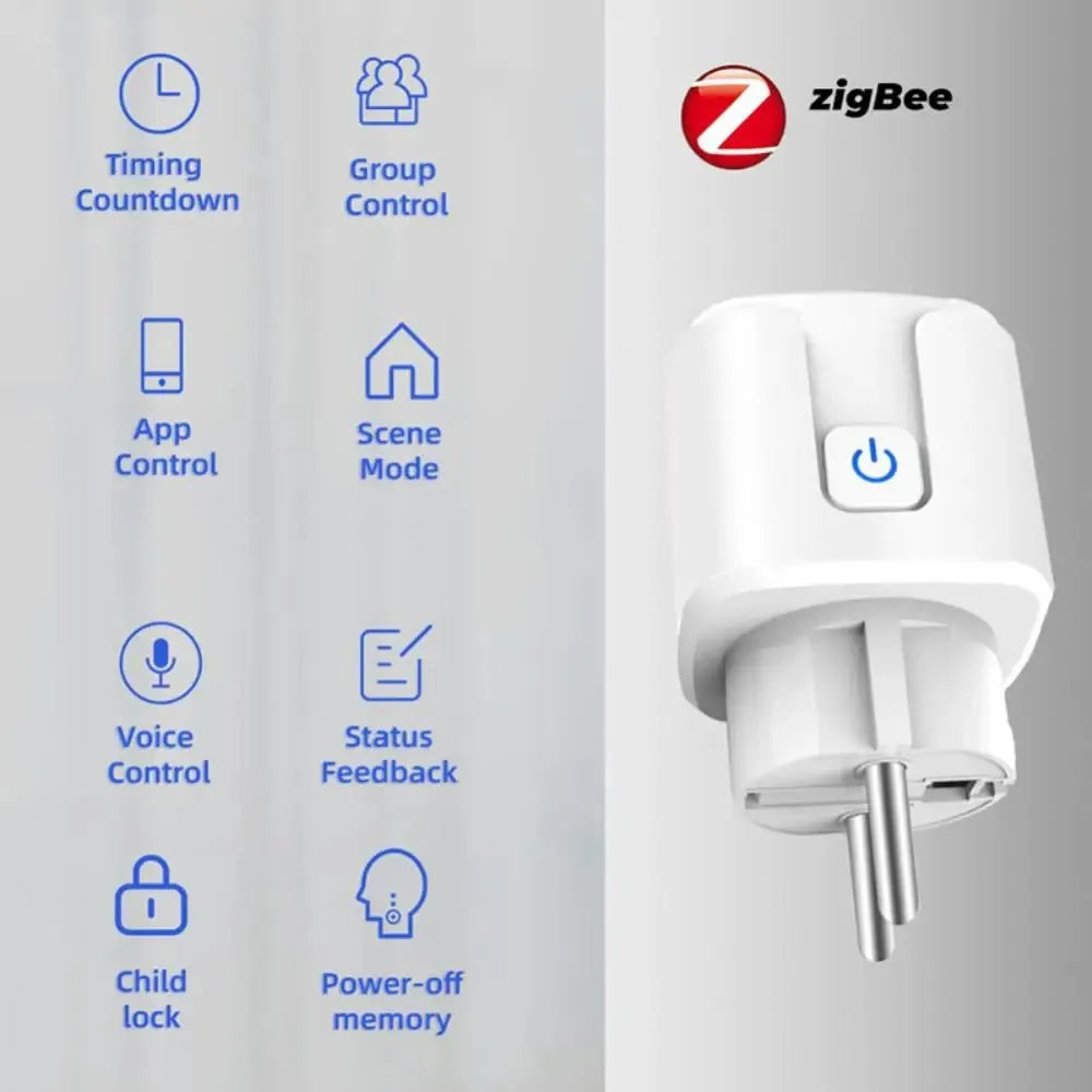Smart Socket With Power Monitoring Timing Function Voice Control