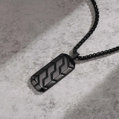 Black Silver Stainless Steel Military Dogtags with Box Chain Gift
