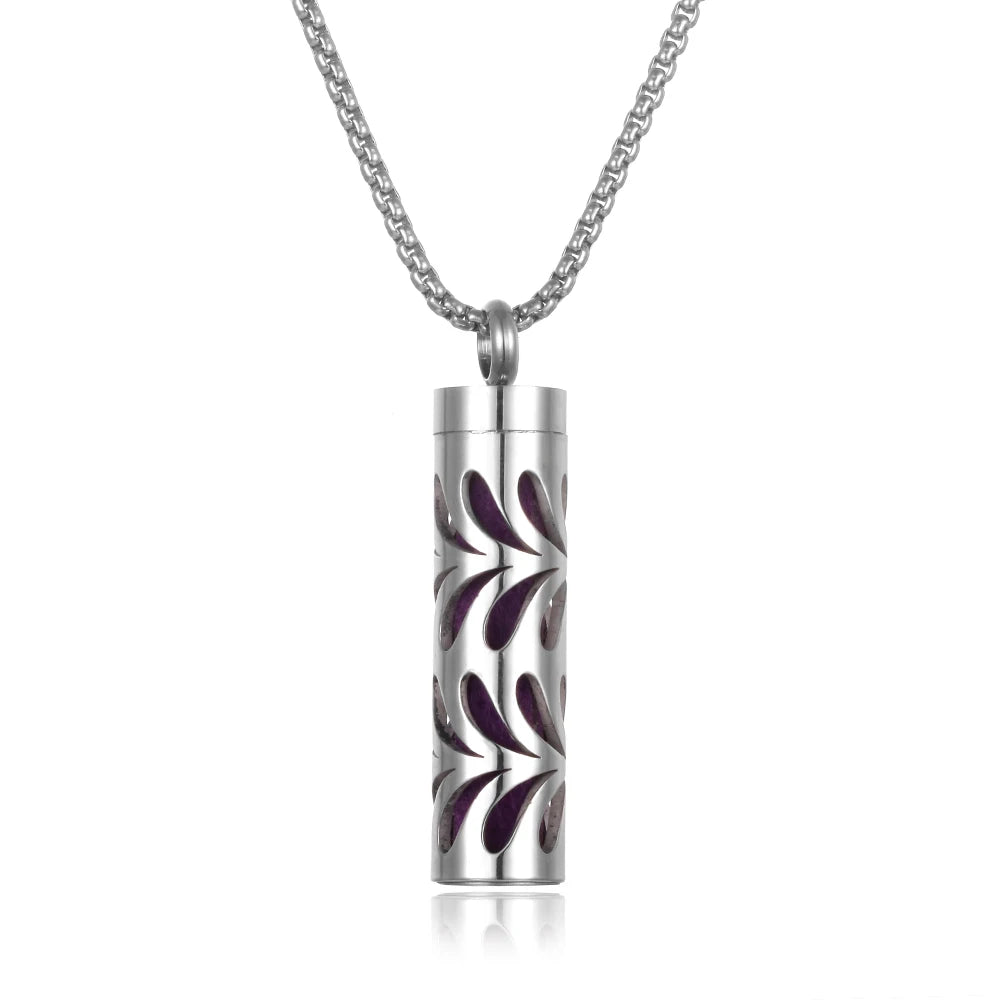 Stainless Steel Open Locket Aroma Scent Perfume Necklace