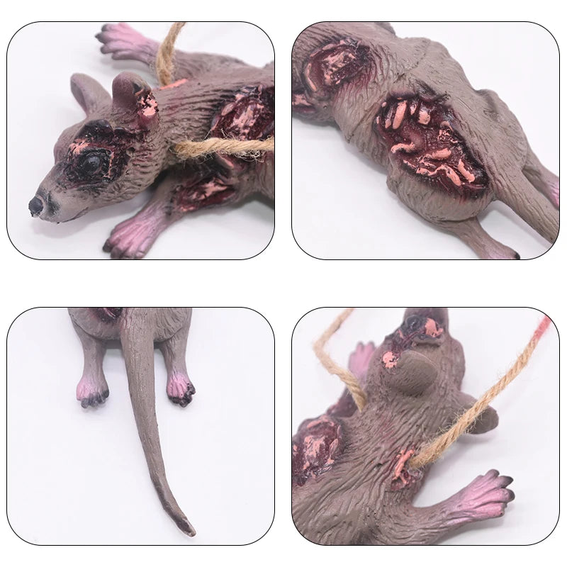 Halloween Horror Hanging Prop Fake Dead Mouse Bat Bloody Hand Feet