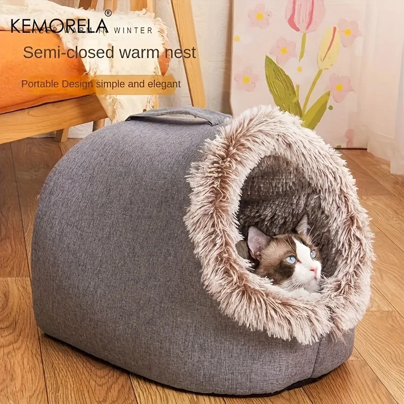 Cozy Cat Sleeping Cave Puppy House for Indoor Cats & Small Dogs