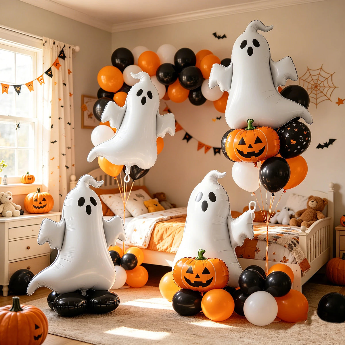 Halloween Party Foil Balloon Set Trick Treating Haunted House Decoration