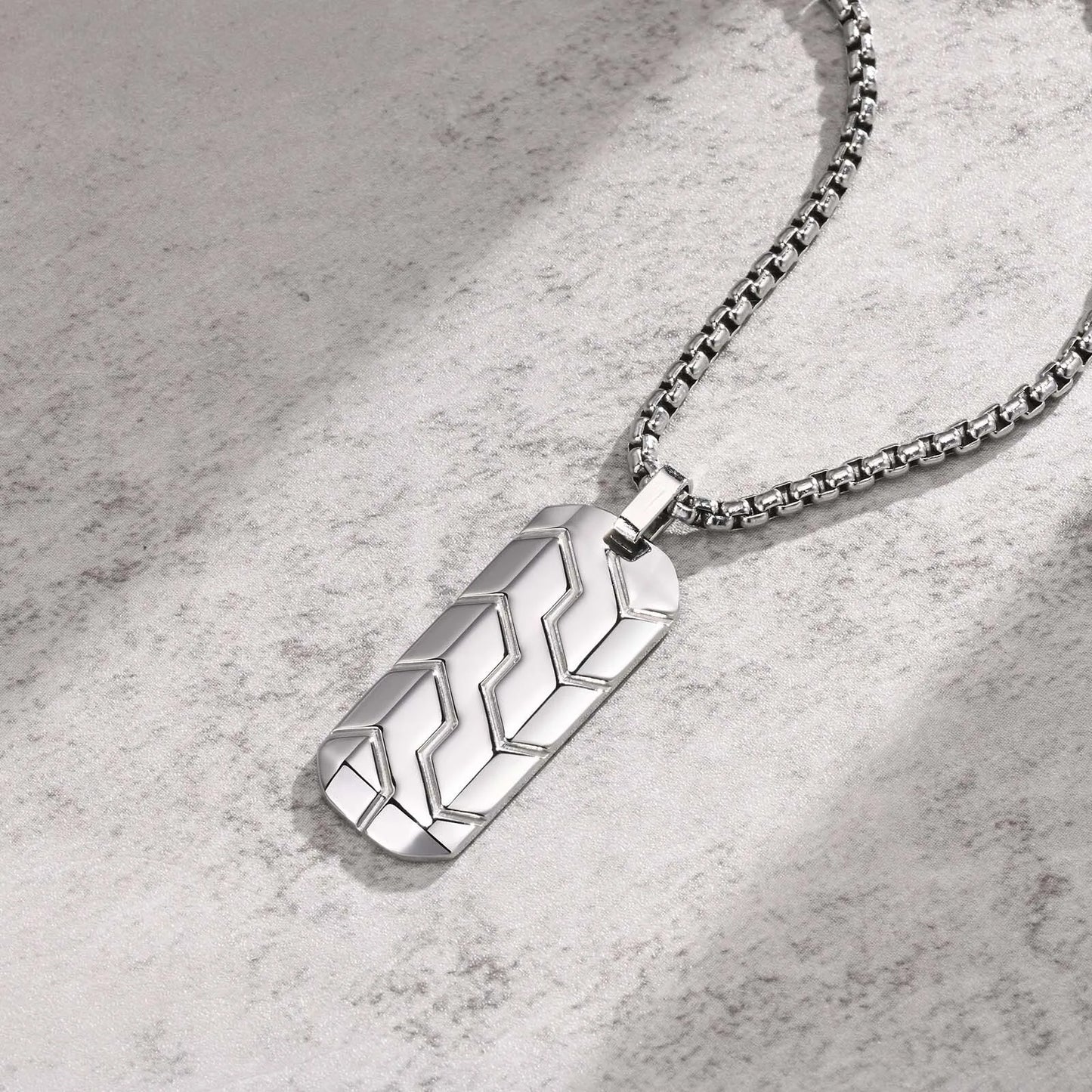 Black Silver Stainless Steel Military Dogtags with Box Chain Gift