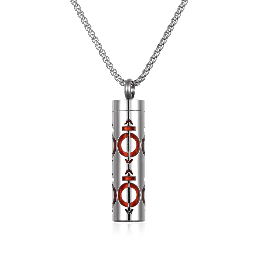 Stainless Steel Open Locket Aroma Scent Perfume Necklace