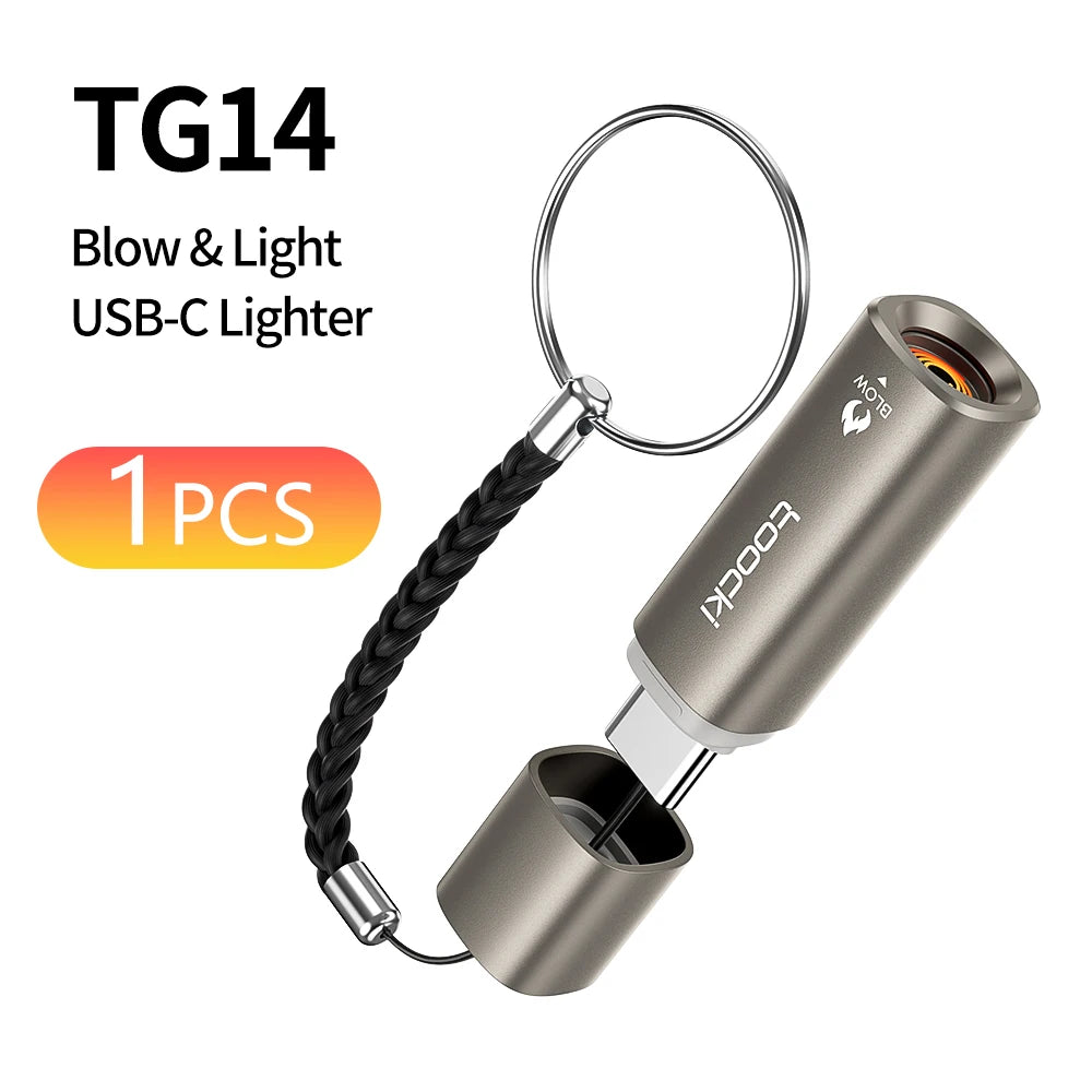 Type-C Mini Electric Lighter Plug&Play Blow to Light Mobile Cigarette Lighter