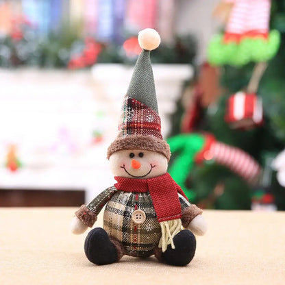 Snowman Doll Merry Chirstmas Decor for Home Table 2023 Elk Doll Christmas Ornaments Santa Claus