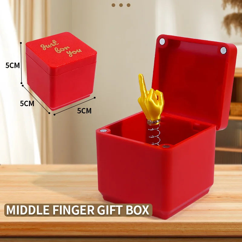 Christmas Interesting Prank Gift Middle Finger in Box
