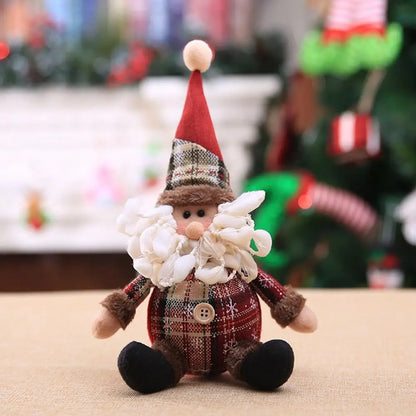 Snowman Doll Merry Chirstmas Decor for Home Table 2023 Elk Doll Christmas Ornaments Santa Claus