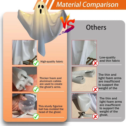 Halloween Ghost Hanging Decorations Halloween Hanging Light Up White Flying Ghosts