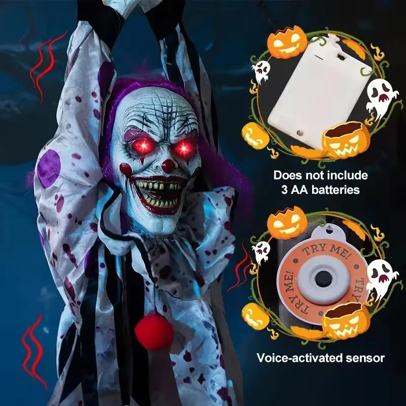 Halloween Decorations Electric Voice-activated Hanging Ghost