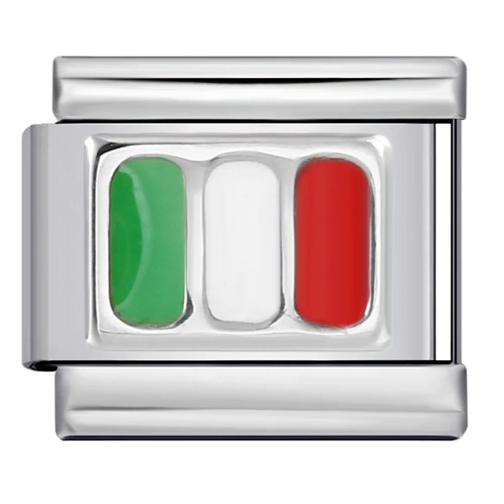 9mm Gold Color World National Flag DIY Jewelry