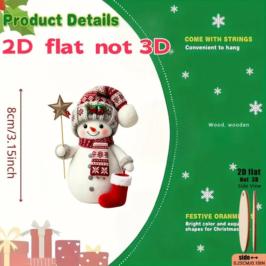 15 Pieces in a Random Assortment of Styles, Christmas Snowmen in Various Poses Holding Christmas Gifts